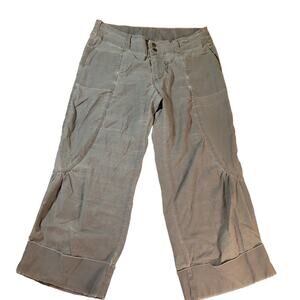 Kuhl Women’s DuraKuhl Quick-Dry Canvas Hiking Capris Gray S Activewear Outdoors